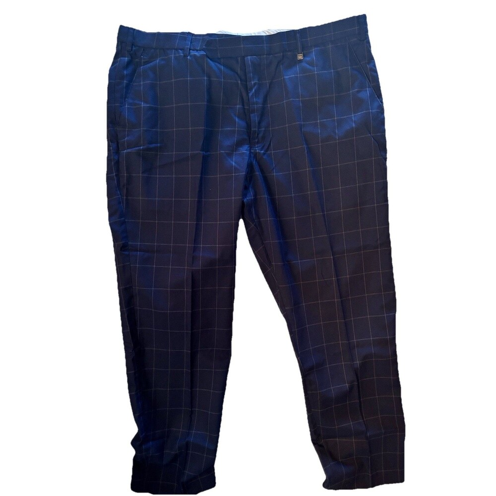 French Crown Men’s Pants Size 40 Windowpane Blue